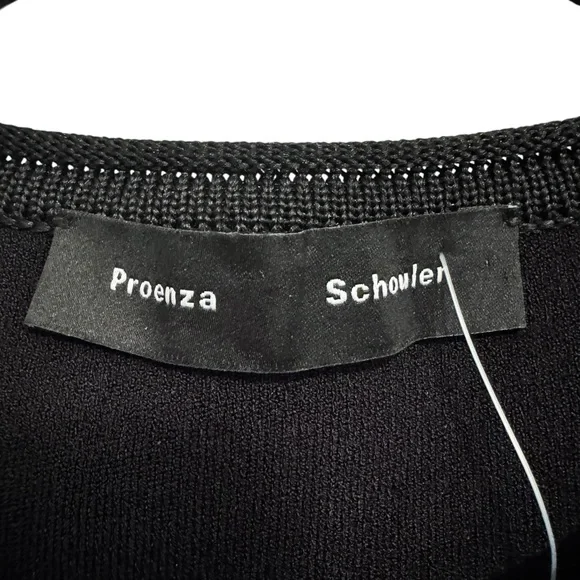 PROENZA SCHOULER $990 Retail Black Rattlesnake Trim Fit & Flare Dress, Size XS